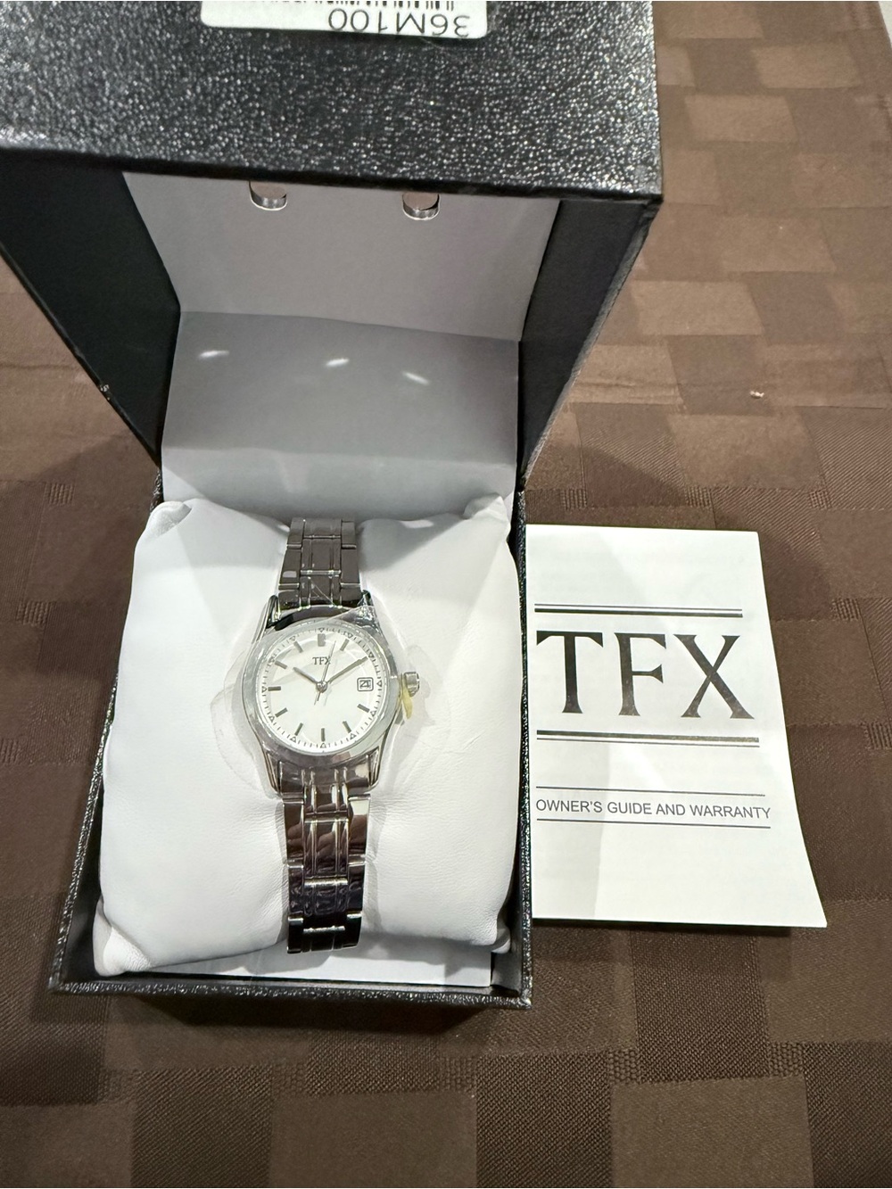 Brand-New TFX Silver Stainless Steel Women's Watch with White Dial